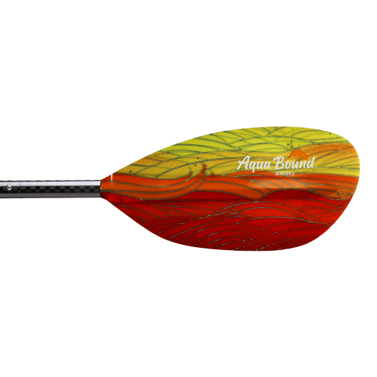 Whiskey Fiberglass 4-Piece Straight Shaft Kayak Paddle - 205 cm